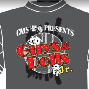 CMS Guys & Dolls Jr. T-shirt design for 8th grade musical