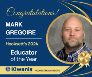 Mark Gregoire Kiwanis educator of the year
